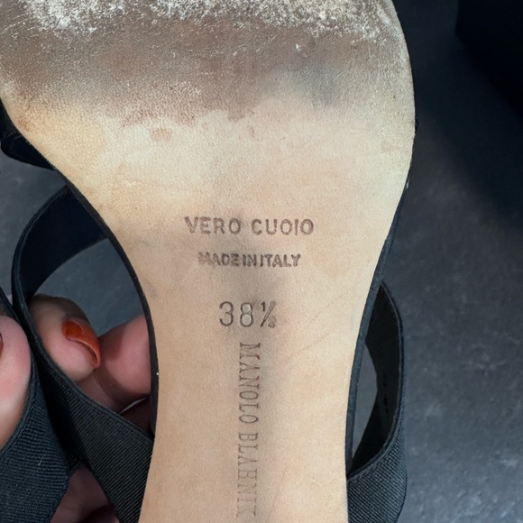 Manolo Blahnik Black Strappy Heels - Picture 5 of 6